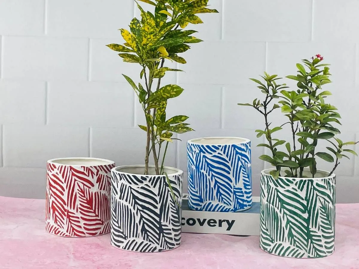 Classic Ceramic Planter Set of 4 (4" Dia) — Primary View