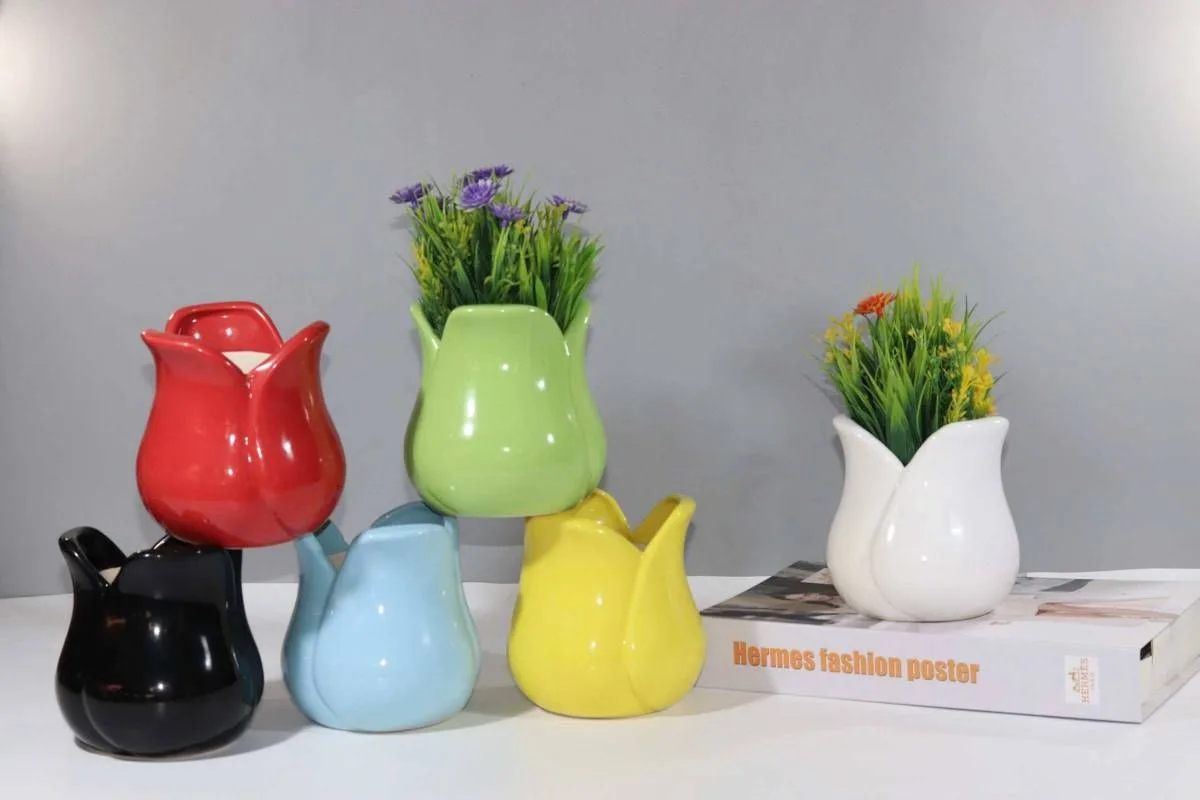 Classic Ceramic Planter — 5.5" Dia × 4.5" Height — Primary View
