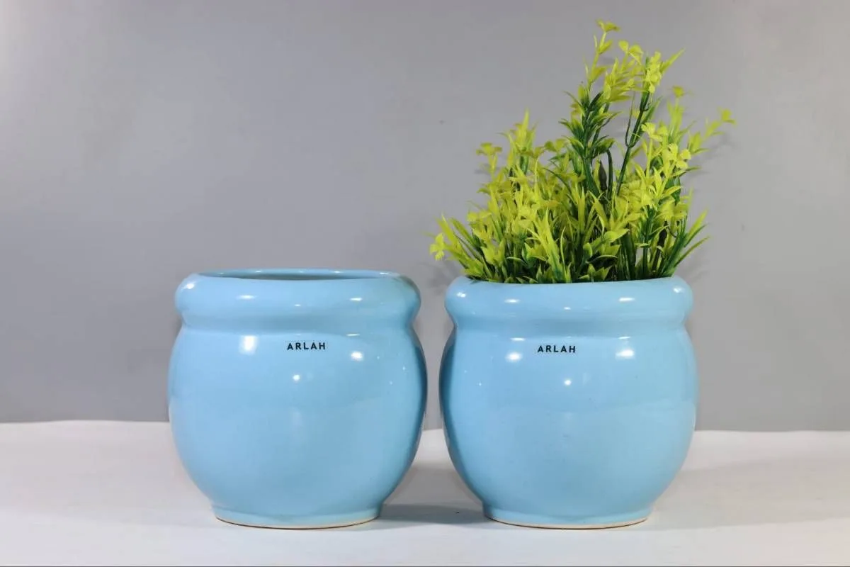 Classic Ceramic Planter — 7" Dia × 10.5" Height — Primary View
