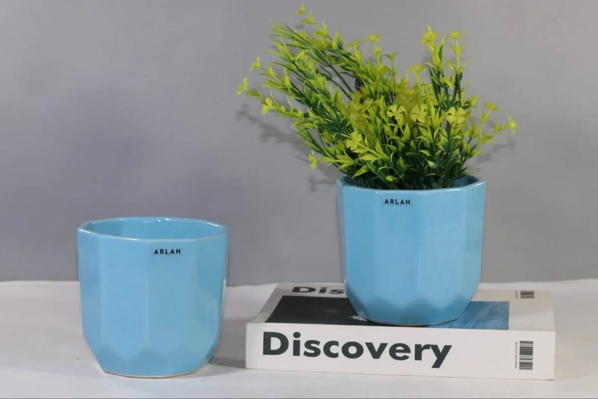 Classic Ceramic Planter — 8" Dia × 6" Height — Primary View
