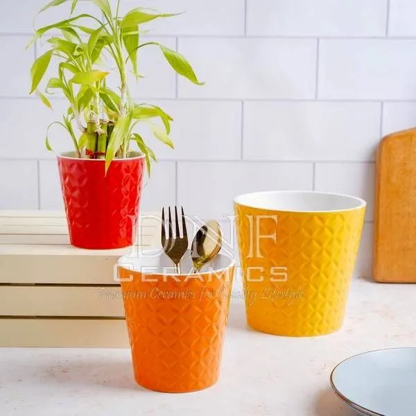 Classic Ceramic Planter — 2" Dia × 2" Height — Primary View