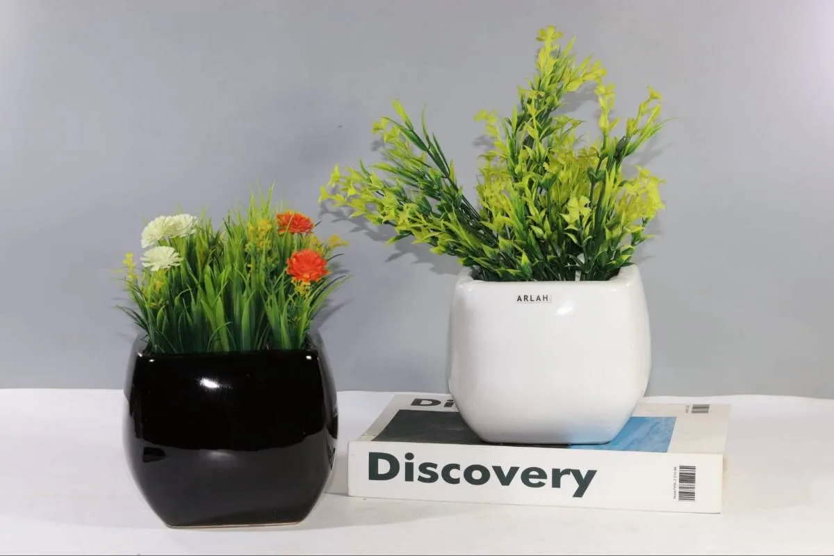 Classic Ceramic Planter — 5" Dia × 4" Height — Primary View