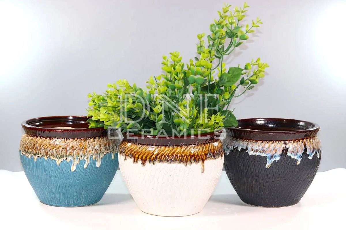 Classic Ceramic Planter — 4" Dia × 4" Height — Primary View