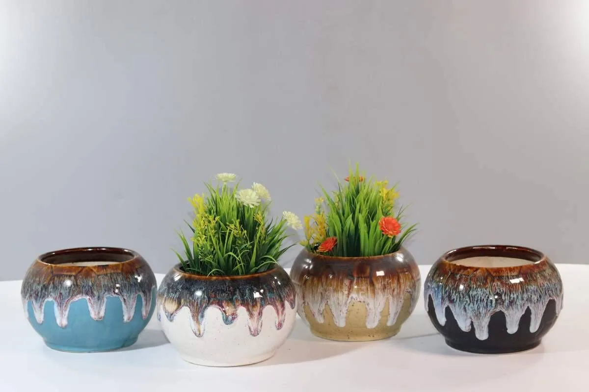 Classic Ceramic Planter — 7" Dia × 5" Height — Primary View