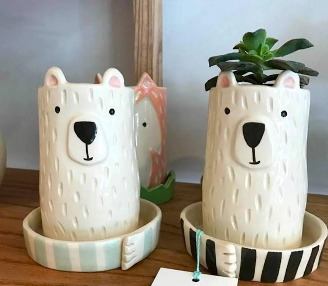 Classic Ceramic Planter — 4" Dia × 4" Height — Primary View