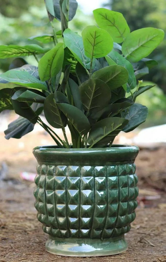 Classic Ceramic Planter — 4" Dia × 4" Height — Primary View