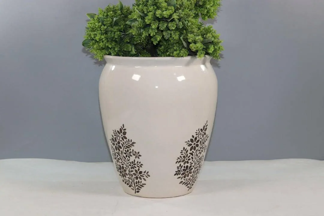 Classic Ceramic Planter — 6" Dia × 5" Height — Primary View
