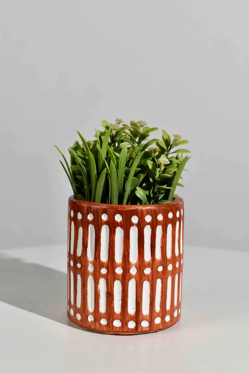 Classic Ceramic Planter — 7" Dia × 4" Height — Primary View
