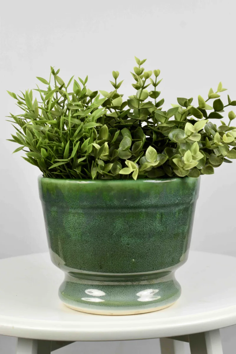 Classic Ceramic Planter — 8" Dia × 6" Height — Primary View
