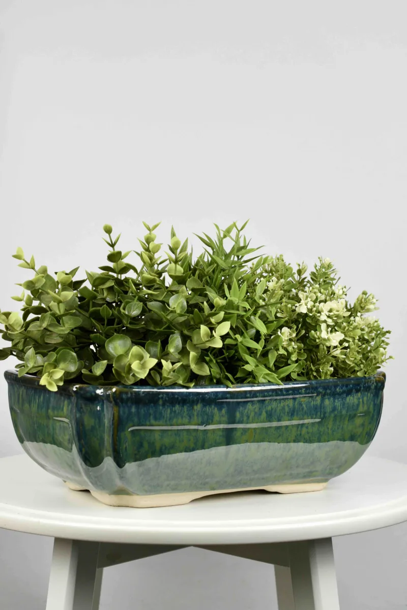 Classic Ceramic Planter — 12" Dia × 5" Height — Primary View