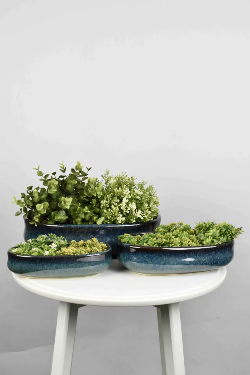Classic Ceramic Planter — 11" Dia × 15.5" Height — Primary View