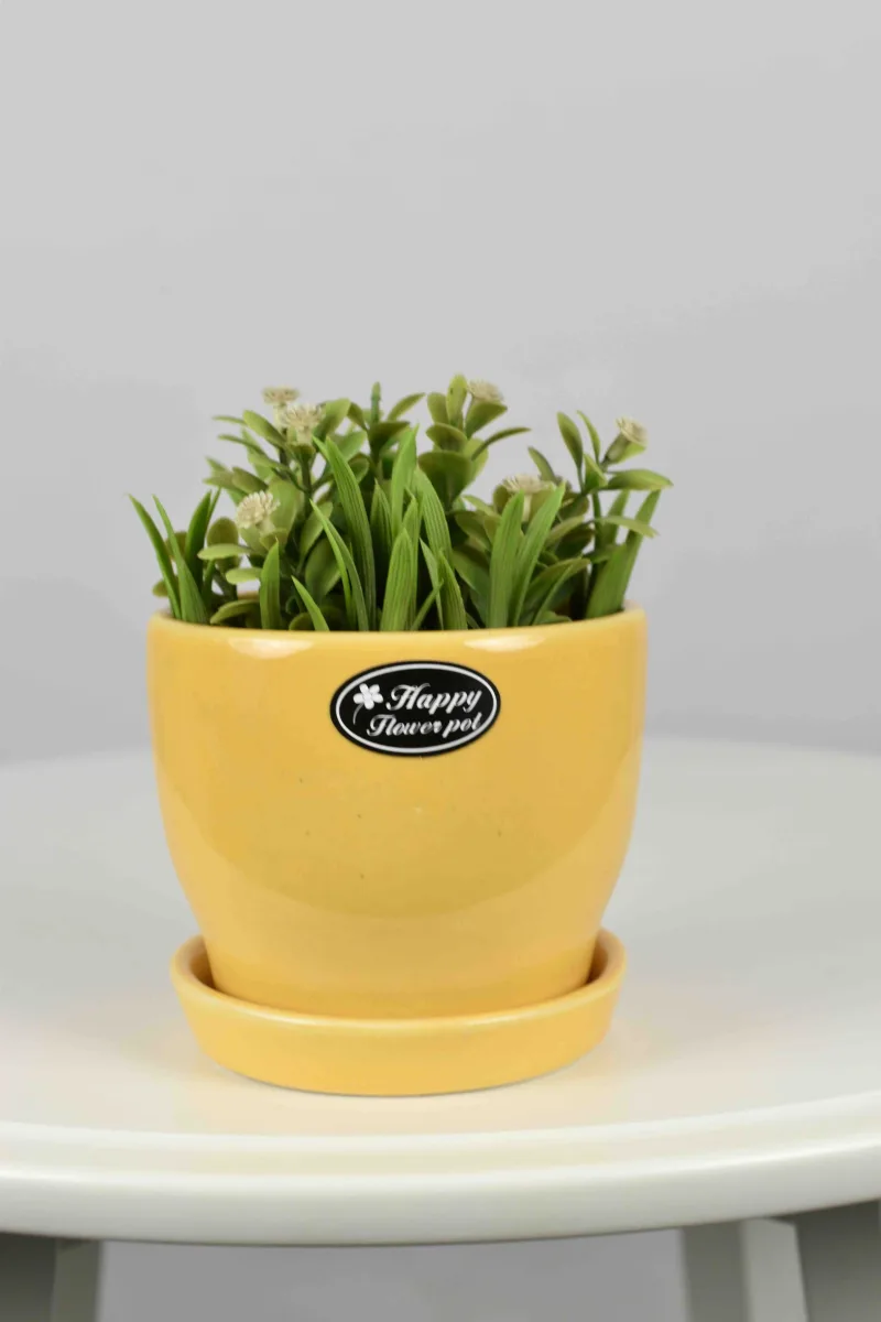 Classic Ceramic Planter — 8" Dia × 13" Height — Primary View