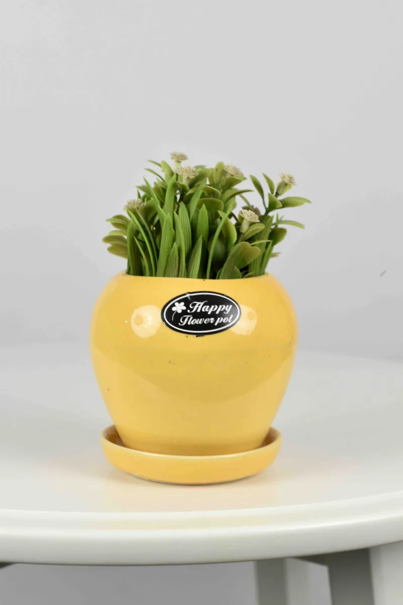 Classic Ceramic Planter — 12" Dia × 14" Height — Primary View