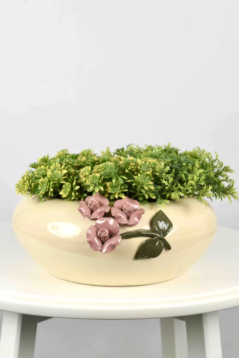 Classic Ceramic Planter — 12" Dia × 13" Height — Primary View