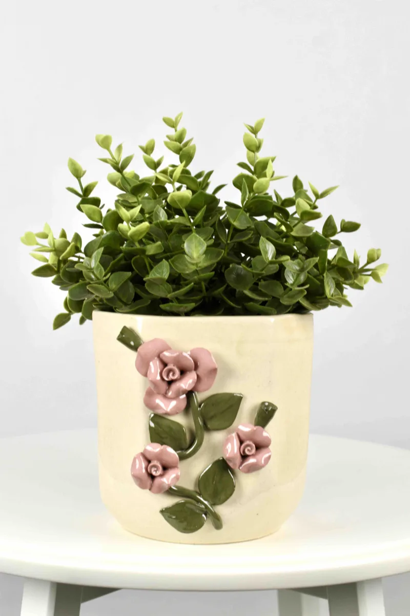Classic Ceramic Planter — 14" Dia × 15" Height — Primary View
