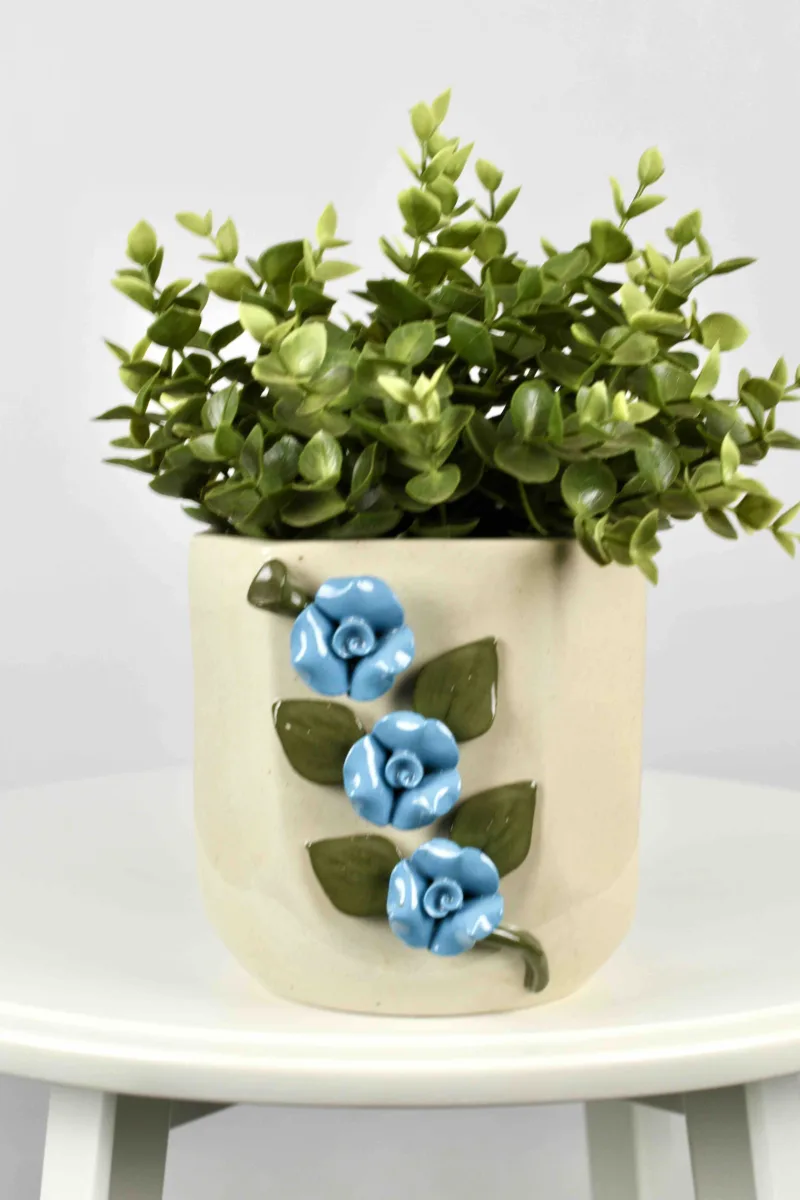 Classic Ceramic Planter — 12" Dia × 15" Height — Primary View