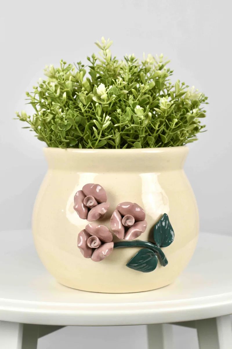 Classic Ceramic Planter — 14" Dia × 14.5" Height — Primary View