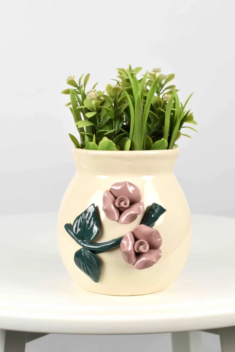 Classic Ceramic Planter — 9" Dia × 14" Height — Primary View