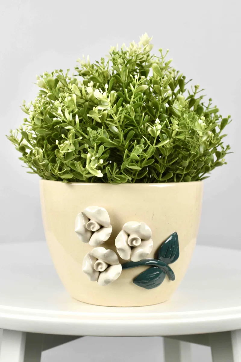 Classic Ceramic Planter — 14" Dia × 14" Height — Primary View