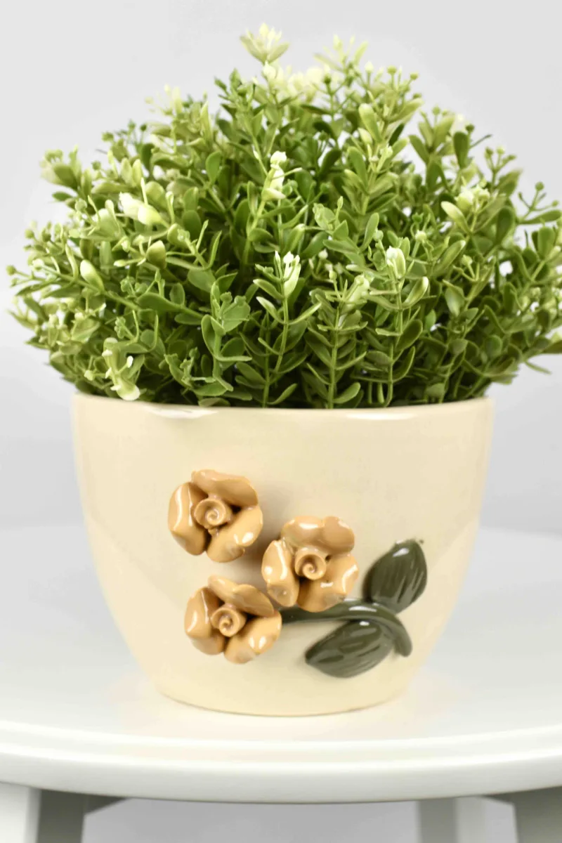 Classic Ceramic Planter — 7" Dia × 13.5" Height — Primary View