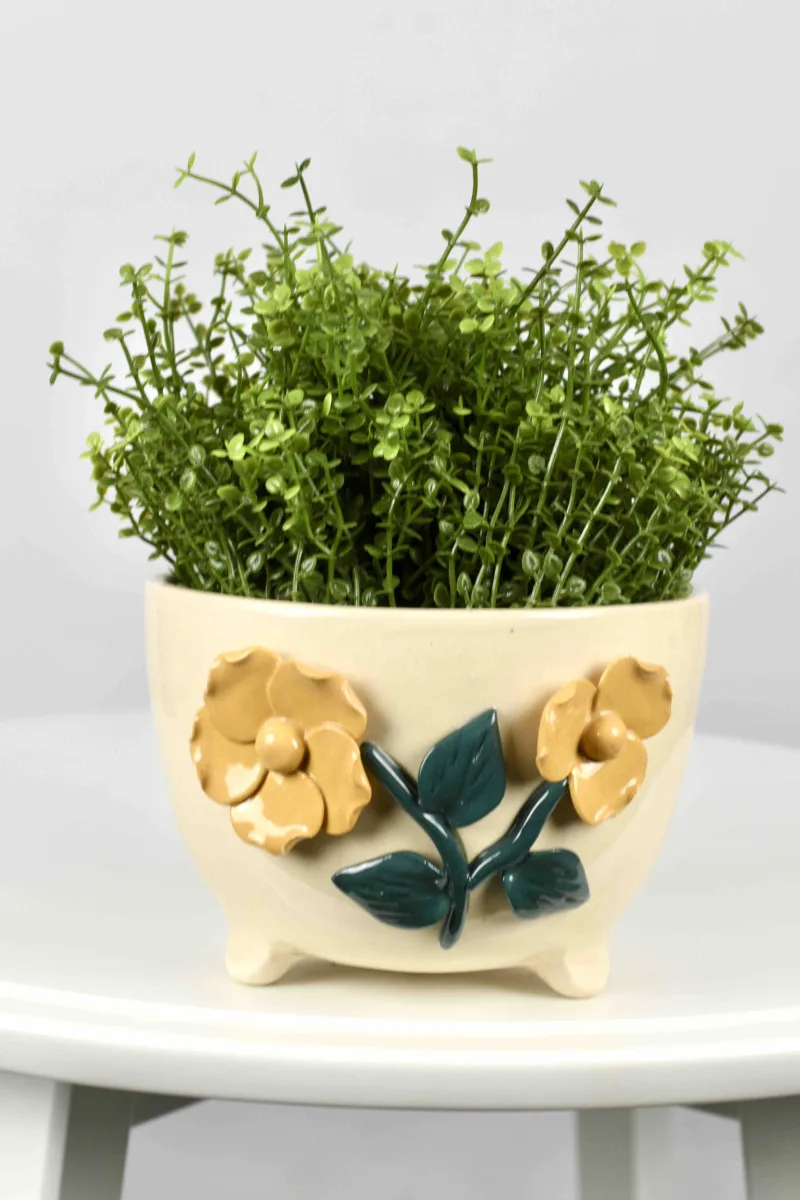 Classic Ceramic Planter — 4" Dia × 3" Height — Primary View