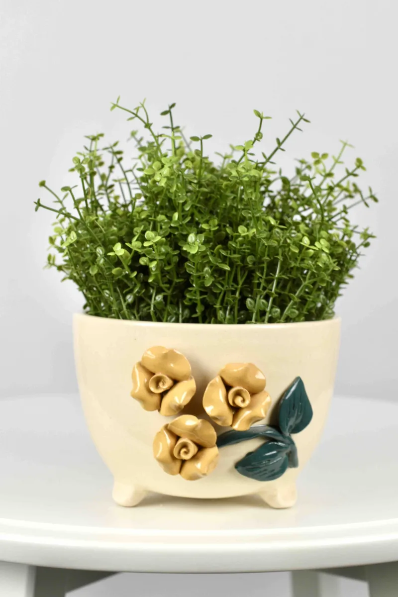 Classic Ceramic Planter — 4" Dia × 3" Height — Primary View