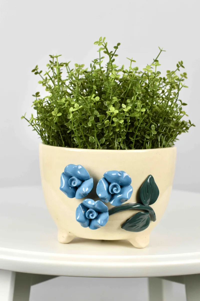 Classic Ceramic Planter — 4" Dia × 5" Height — Primary View