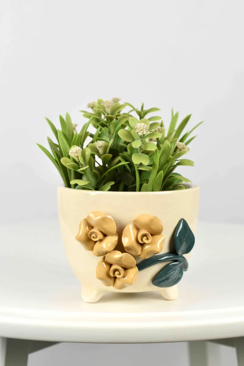 Classic Ceramic Planter — 12" Dia × 11" Height — Primary View