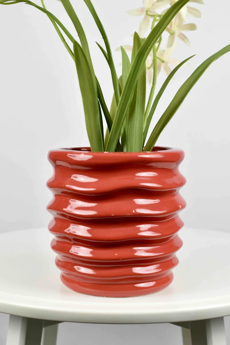 Classic Ceramic Planter — 5" Dia × 4.5" Height — Primary View