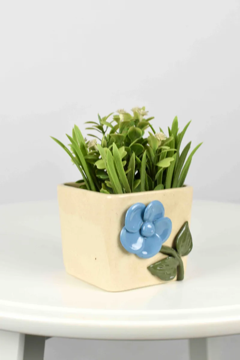 Classic Ceramic Planter — 9.5" Dia × 3.5" Height — Primary View