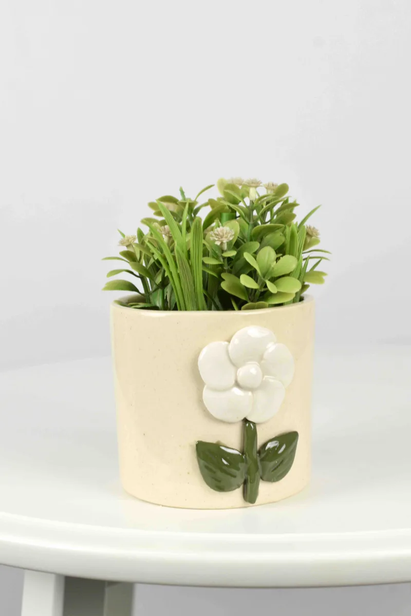 Classic Ceramic Planter — 7" Dia × 12.5" Height — Primary View
