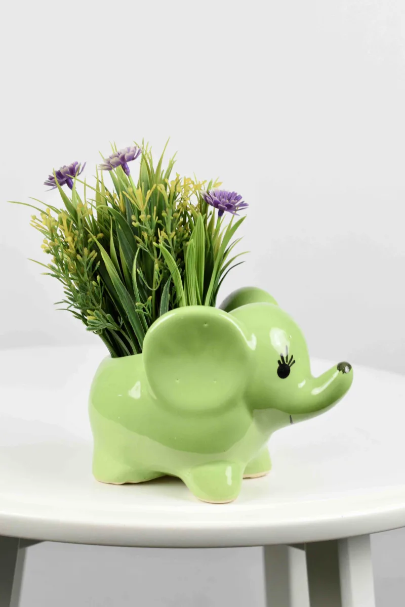 Classic Ceramic Planter — 10" Dia × 4" Height — Primary View