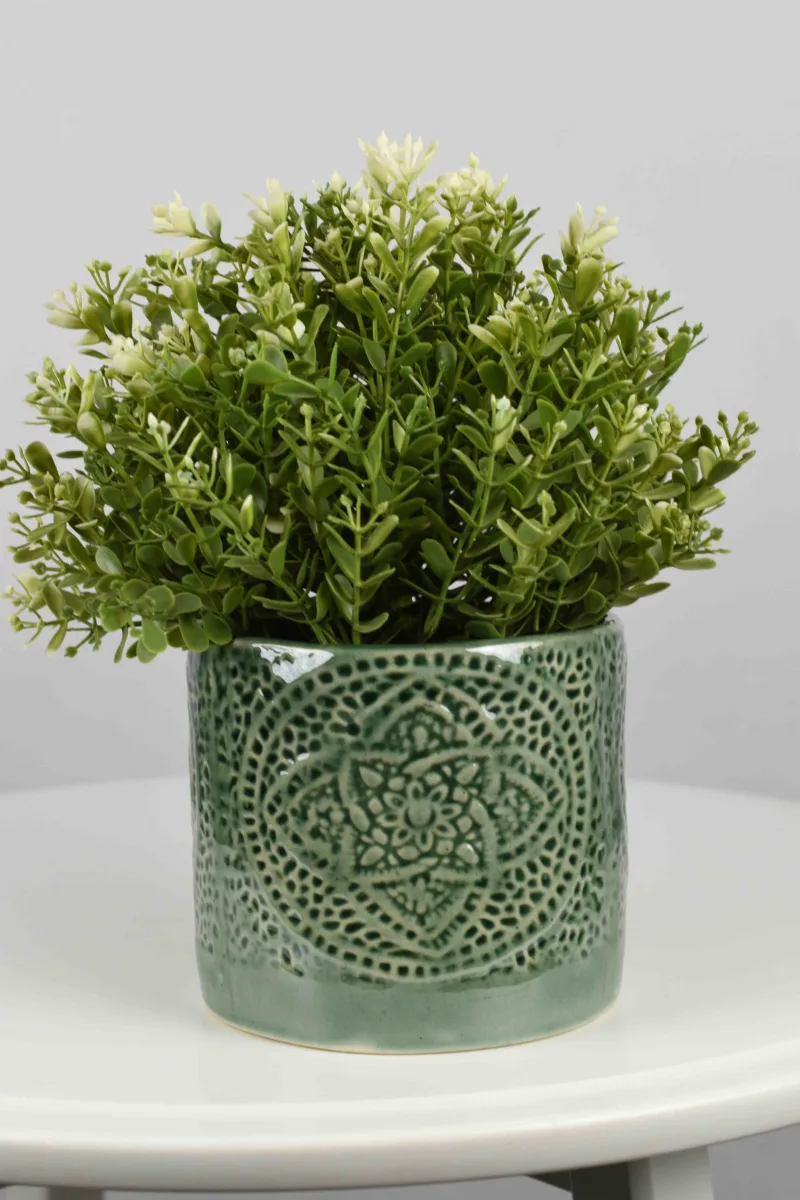 Classic Ceramic Planter — 6" Dia × 4.5" Height — Primary View
