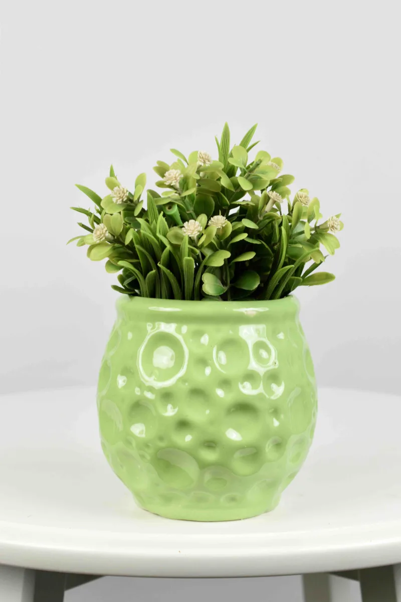 Classic Ceramic Planter — 5" Dia × 3" Height — Primary View