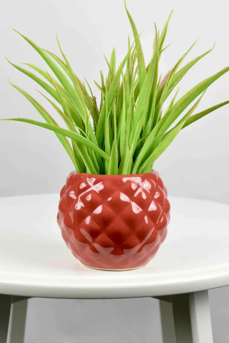 Classic Ceramic Planter — 4" Dia × 3.5" Height — Primary View