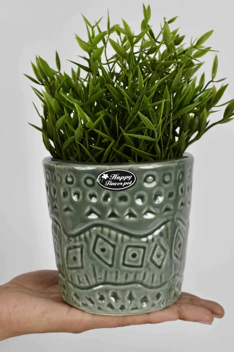Classic Ceramic Planter — 5" Dia × 4" Height — Primary View