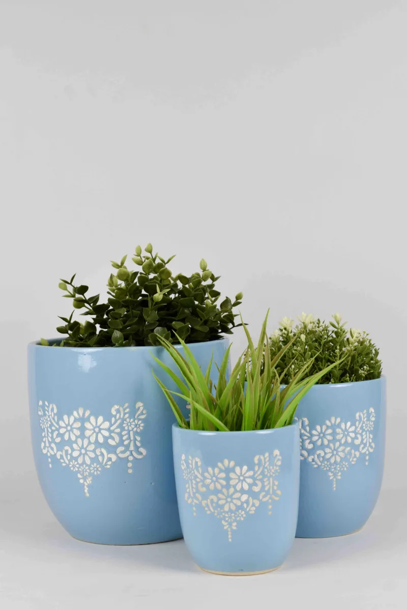 Classic Ceramic Planter Set of 3 (3" Dia) — Primary View