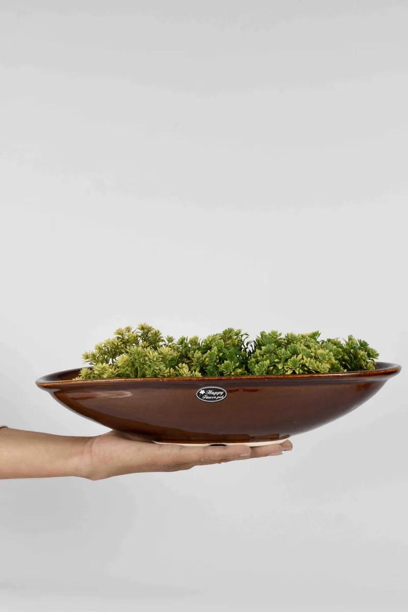 Classic Ceramic Planter — 4" Dia × 4" Height — Primary View