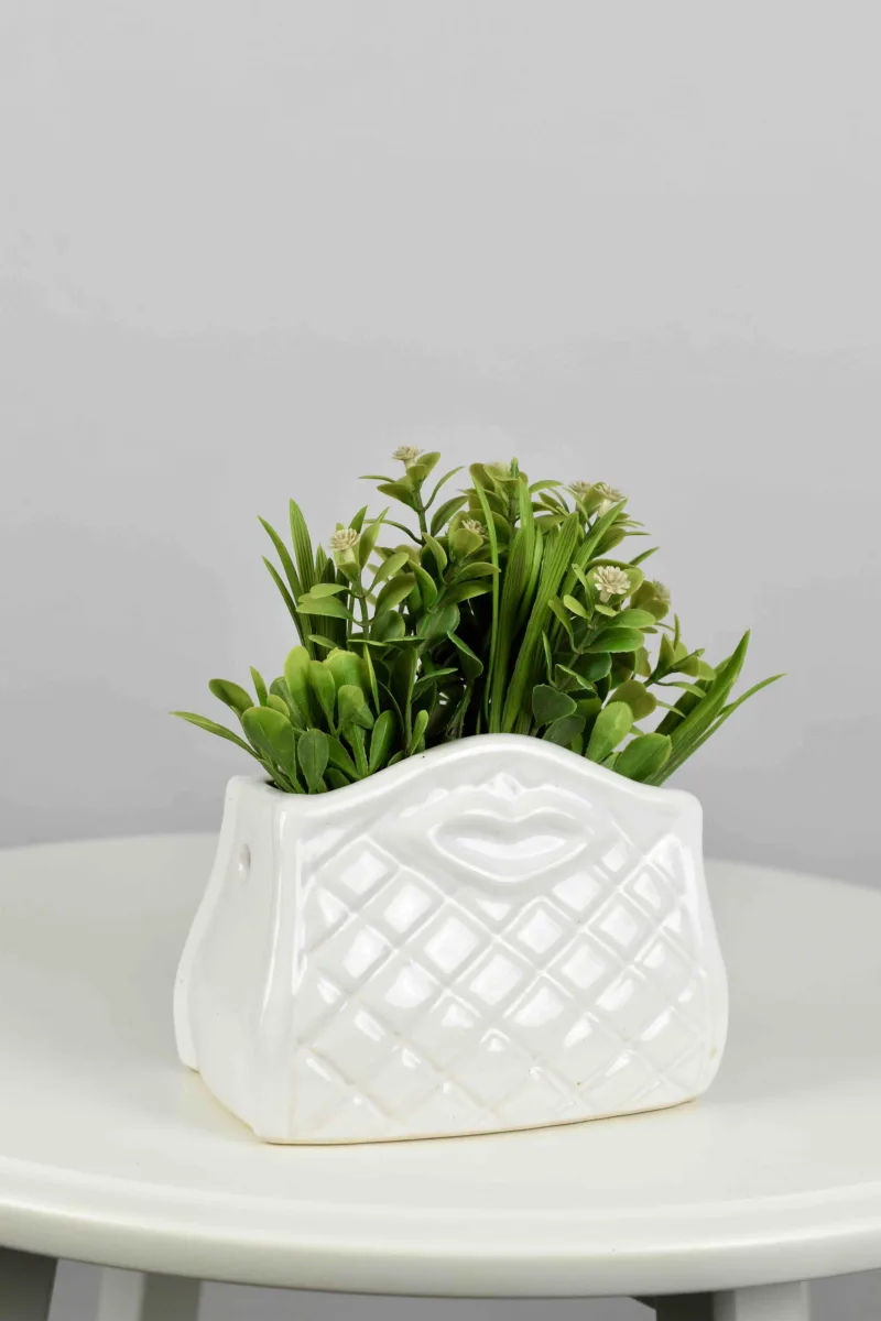 Classic Ceramic Planter — 4" Dia × 3" Height — Primary View