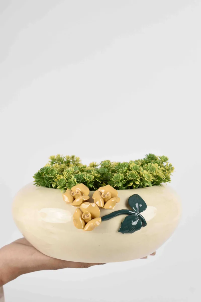 Classic Ceramic Planter — 5.5" Dia × 5" Height — Primary View
