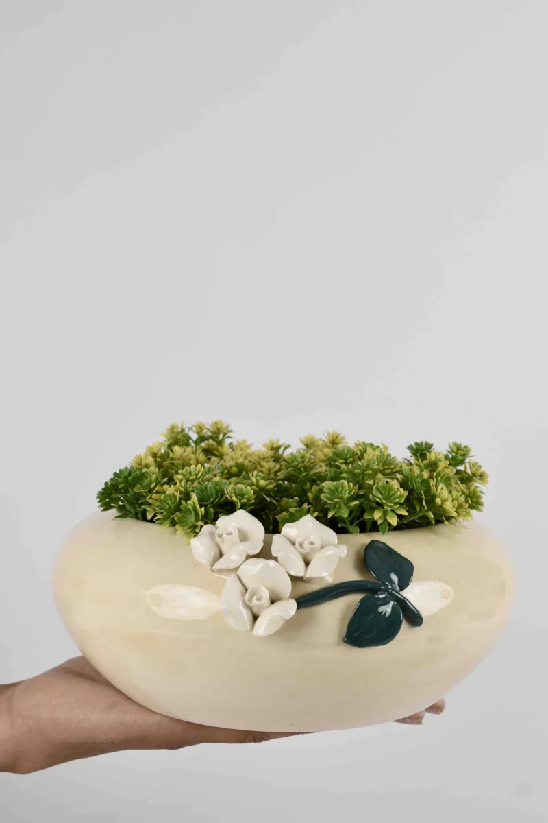 Classic Ceramic Planter — 5" Dia × 4.5" Height — Primary View
