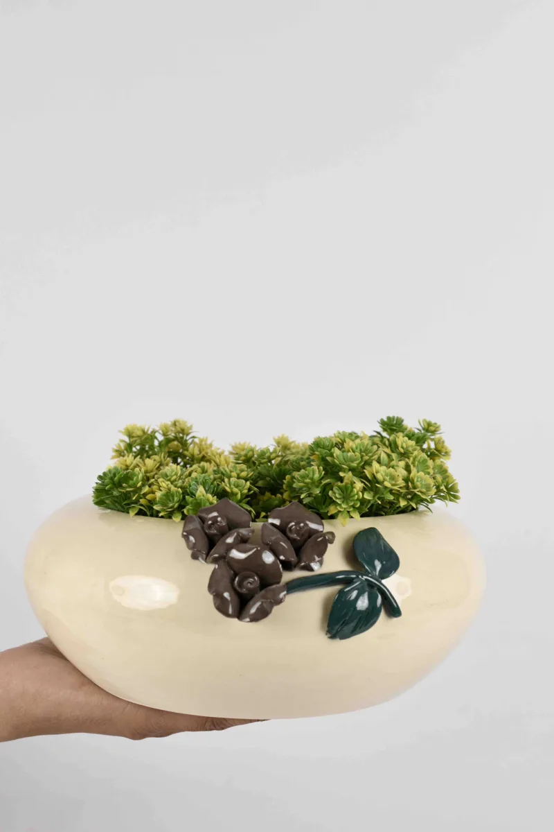 Classic Ceramic Planter — 5" Dia × 4.5" Height — Primary View