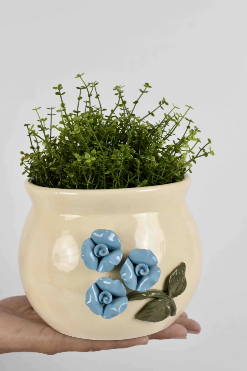 Classic Ceramic Planter — 5" Dia × 4.5" Height — Primary View