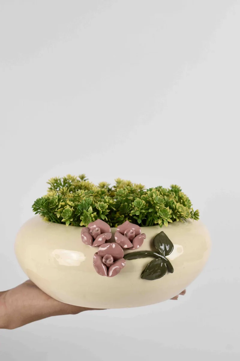 Classic Ceramic Planter — 5" Dia × 5.5" Height — Primary View