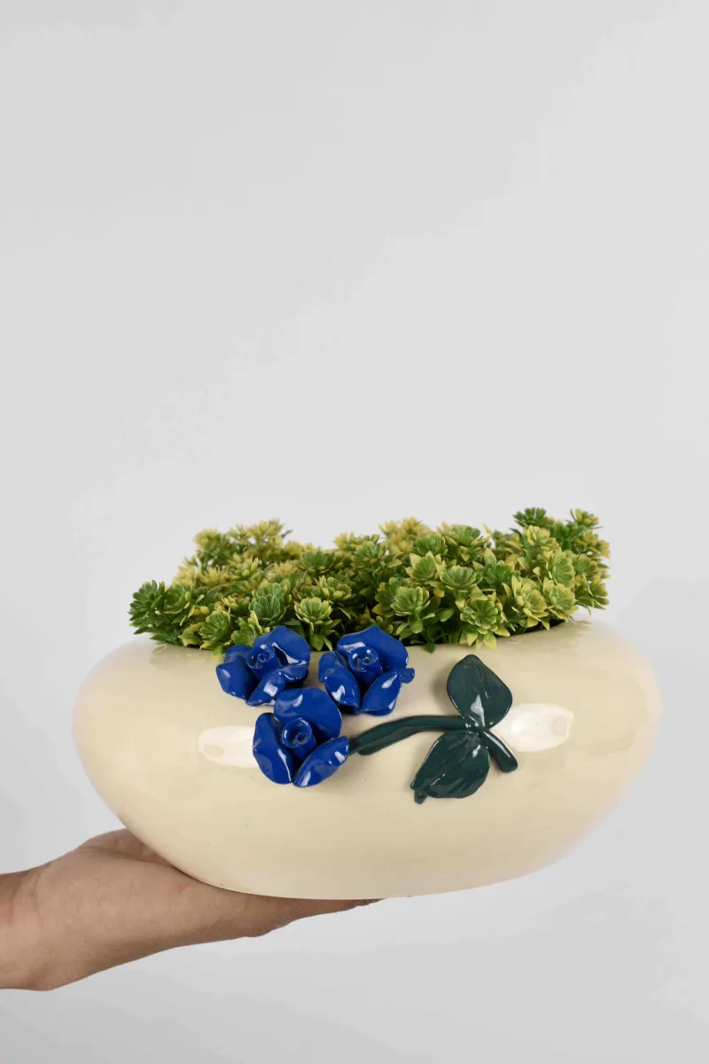 Classic Ceramic Planter — 5" Dia × 4.5" Height — Primary View