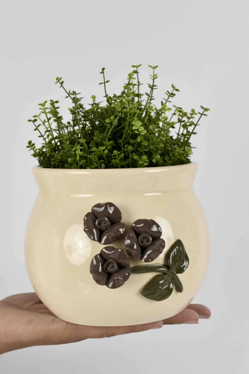 Classic Ceramic Planter — 5" Dia × 4.5" Height — Primary View