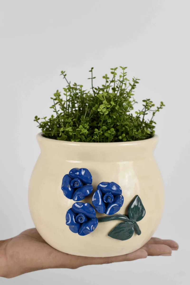 Classic Ceramic Planter — 5" Dia × 4.5" Height — Primary View