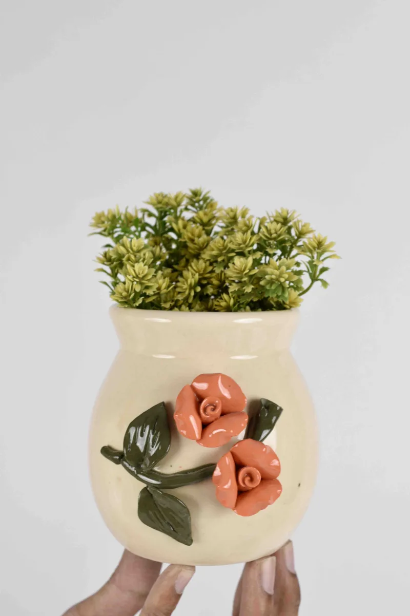 Classic Ceramic Planter — 12" Dia × 2.5" Height — Primary View