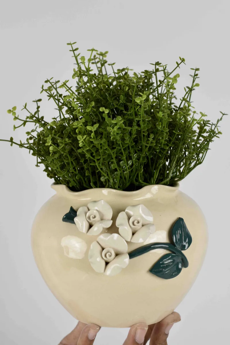 Classic Ceramic Planter — 16" Dia × 3.5" Height — Primary View