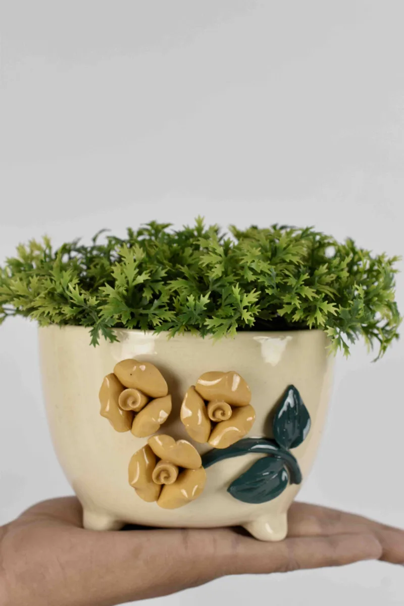 Classic Ceramic Planter — 9.5" Dia × 4" Height — Primary View